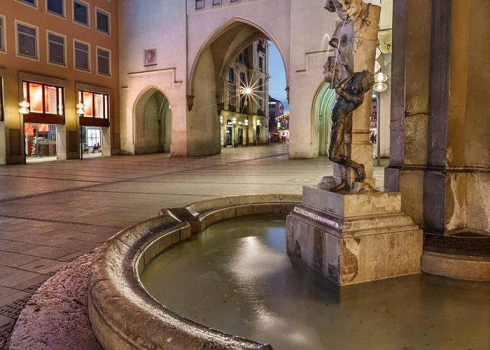 Karlstor Brunnenbuberl Fountain and Karlstor Gate, Munich, Germany | Anshar ... photo