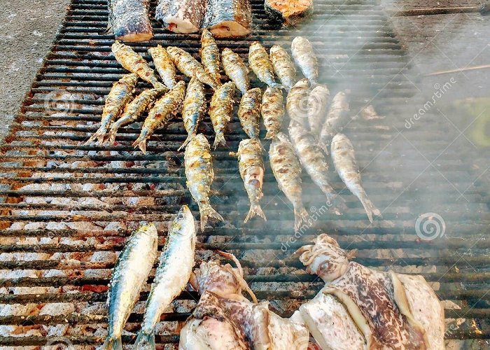 Matosinhos Market Fresh Fish Grilled on the Barbecue on the Street in a Restaurant ... photo