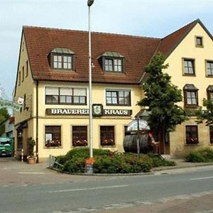 Brauerei Gasthof Kraus Otel Hirschaid Exterior photo