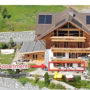 Alpine Chalet With Natural Pool Daire Eschen Exterior photo