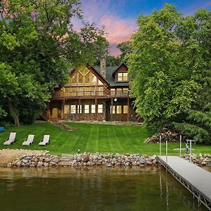 Waterfront Hand-Crafted Log Cabin - Sandy Beach - Dock - 5200 Sq Ft - Stone Fireplace - Views Villa Whitewater Exterior photo